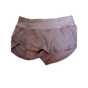 Lululemon Shorts Womens 4 Purple Run Speed Up Lined Back Zip Pocket Athletic